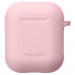 Spigen Airpods Silicone Case - силиконов калъф с карабинер за Apple Airpods и Apple Airpods 2 (розов) 2