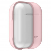 Spigen Airpods Silicone Case - силиконов калъф с карабинер за Apple Airpods и Apple Airpods 2 (розов) 4