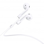 Spigen TEKA AirPods Strap - тънко силиконово въженце за безжични слушалки Apple Airpods и Apple Airpods 2 (бял) 6