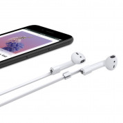 Spigen TEKA AirPods Strap - тънко силиконово въженце за безжични слушалки Apple Airpods и Apple Airpods 2 (бял) 1