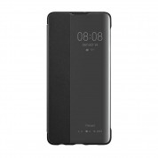 Huawei Smart View Flip Cover - оригинален кожен калъф за Huawei P30 (черен)