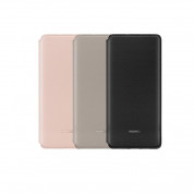 Huawei Wallet Cover Case - оригинален кожен калъф с поставка за Huawei P30 Pro (черен) 6