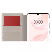 Huawei Wallet Cover Case - оригинален кожен калъф с поставка за Huawei P30 Pro (черен) 5
