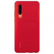 Huawei Silicone Case - оригинален силиконов (TPU) калъф за Huawei P30 (червен)