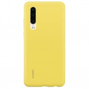 Huawei Silicone Case - оригинален силиконов (TPU) калъф за Huawei P30 (жълт)