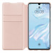 Huawei Wallet Cover Case - оригинален кожен калъф с поставка за Huawei P30 (розов) 3
