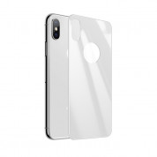 Pantera Glass 3D Tempered Glass for The Back Side - каленo стъкленo защитнo покритие за задната част на iPhone XS, iPhone X (бял) 1