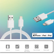 4smarts Basic Lightning Cable MFI - сертифициран lightning кабел (100 см.) за iPhone, iPad и iPod с Lightning вход (бял) (bulk) 2