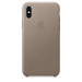 Apple iPhone Leather Case - оригинален кожен кейс (естествена кожа) за iPhone XS (светлокафяв) 1