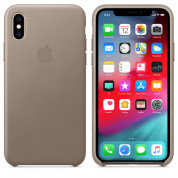 Apple iPhone Leather Case for iPhone XS (taupe) 1