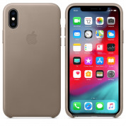 Apple iPhone Leather Case for iPhone XS (taupe) 2