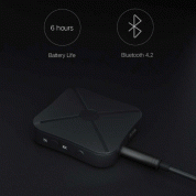 Rovtop 2-in-1 Stereo Bluetooth 4.2 Receiver and Transmitter - безжичен блутут аудио приемник и предавател с вградена батерия и 3.5 мм аудио жак (черен) 2