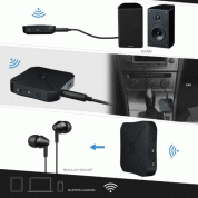 Rovtop 2-in-1 Stereo Bluetooth 4.2 Receiver and Transmitter - безжичен блутут аудио приемник и предавател с вградена батерия и 3.5 мм аудио жак (черен) 1