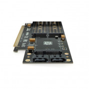 FOVORE PCIE X16 TO m.2 B Key NGFF SSD + m.2 M Key NGFF SSD + mSATA SSD 3 in 1 converter 2