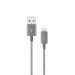 Moshi Integra USB-A Charge and Sync Cable with Lightning Connector - кабел за iPhone, iPad, iPod (25 см) (сив) 1