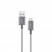 Moshi Integra USB-C Charge and Sync Cable - USB-C кабел за Macbook и устройства с USB-C (25 см) (сив) 1