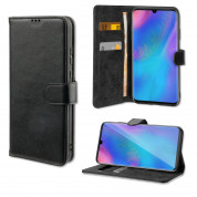 4smarts Premium Wallet Case URBAN - кожен калъф с поставка и отделение за кр. карта за Huawei P30 Lite (черен)