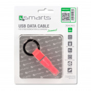 4smarts KeyRing MicroUSB Cable - кабел тип ключодържател за всички устройства с MicroUSB (10 см) (розов) 3