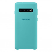 Samsung Silicone Cover Case EF-PG973TG - оригинален силиконов кейс за Samsung Galaxy S10 (зелен)