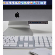 LMP Attach Dock Pro - мултифункционален хъб за свързване на допълнителна периферия за iMac с USB-C (тъмносив) 4