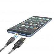 4smarts Magnetic USB Cable GRAVITYCord 2.0 with Two USB-C Connectors - кабел с магнитен накрайник с два USB-C конекторa за устройства с USB-C (100см) (сив) 1