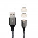 4smarts Magnetic USB Cable GRAVITYCord 2.0 with Two Lightning Connectors - кабел с магнитен накрайник с два Lightning конекторa за устройства с Lightning (100см) (сив) 1