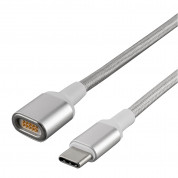 4smarts Magnetic USB-C to USB-C Cable GRAVITYCord Ultimate - USB-C кабел с магнитен накрайник за устройства с USB-C (180см) (сребрист) 2