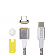 4smarts Magnetic USB-C to USB-C Cable GRAVITYCord Ultimate - USB-C кабел с магнитен накрайник за устройства с USB-C (180см) (сребрист) 5