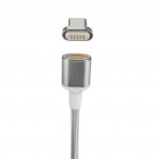 4smarts Magnetic USB-C to USB-C Cable GRAVITYCord Ultimate - USB-C кабел с магнитен накрайник за устройства с USB-C (180см) (сребрист) 4