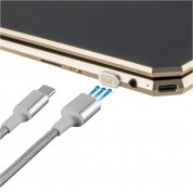4smarts Magnetic USB-C to USB-C Cable GRAVITYCord Ultimate - USB-C кабел с магнитен накрайник за устройства с USB-C (180см) (сребрист) 3