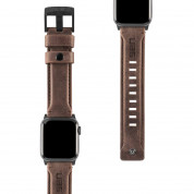 Urban Armor Gear Leather Strap - кожена (естествена кожа) каишка за Apple Watch 38мм, 40мм, 41мм (кафяв) 5