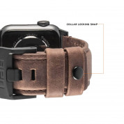 Urban Armor Gear Leather Strap - кожена (естествена кожа) каишка за Apple Watch 38мм, 40мм, 41мм (кафяв) 3