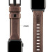 Urban Armor Gear Leather Strap - кожена (естествена кожа) каишка за Apple Watch 42мм, 44мм, 45мм (кафяв) 7