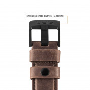 Urban Armor Gear Leather Strap - кожена (естествена кожа) каишка за Apple Watch 42мм, 44мм, 45мм (кафяв) 4