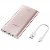 Samsung ULC Fast Charge Power Bank 10000 mAh (USB-C) EB-P1100CP - външна батерия с 2хUSB и USB-C изходи (розов) 4