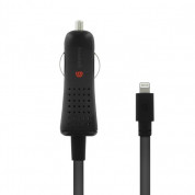 Griffin PowerJolt 12W Dual With Lightning Cable And Extra Port - зарядно за кола с 2.4A USB порт и вграден Lightning кабел за Apple устройства с Lightning порт 1