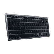 Satechi Slim Wireless Keyboard with Numeric Keypad - качествена алуминиева безжична блутут клавиатура за Mac (тъмносив)