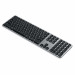 Satechi Aluminum Wireless Keyboard with Numeric Keypad - качествена алуминиева безжична блутут клавиатура за Mac (тъмносив) 5