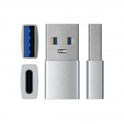 Satechi USB Male To USB-C Female Adapter - адаптер от USB мъжко към USB-C женско за мобилни устройства (сребрист) 3