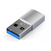 Satechi USB Male To USB-C Female Adapter - адаптер от USB мъжко към USB-C женско за мобилни устройства (сребрист) 1