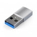Satechi USB Male To USB-C Female Adapter - адаптер от USB мъжко към USB-C женско за мобилни устройства (сребрист) 2