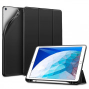 ESR Yippee Color Plus Case - полиуретанов калъф с поставка и отделение за Apple Pencil за iPad Air 3 (2019) (черен)