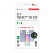 4smarts 360° Protection Set Limited Cover - тънък силиконов кейс и стъклено защитно покритие за дисплея на Samsung Galaxy A70 (прозрачен) 2