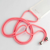 4smarts Necklace Case - силиконов калъф с лента за врата за iPhone 8, iPhone 7 (розов)