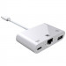 Lightning Ethernet Adapter - адаптер за свързване на жичен интернет (Ethernet), USB и зареждане на Lightning устройства 1
