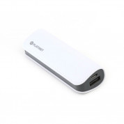 Platinet Power Bank Leather 2600mAh + microUSB cable (white)