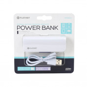 Platinet Power Bank Leather 2600mAh + microUSB cable - външна батерия 2600mAh за зареждане на мобилни устройства (бял) 1