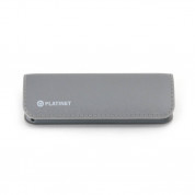 Platinet Power Bank Leather 2600mAh + microUSB cable (gray) 2