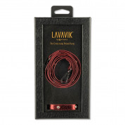 LAVAVIK Cross-Body Phone Purse with Card Compartment - кожен калъф с джоб и лента за врата за iPhone XS (червен) 2