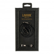 LAVAVIK Cross-Body Phone Purse with Card Compartment - кожен калъф с джоб и лента за врата за iPhone XS (сив) 3